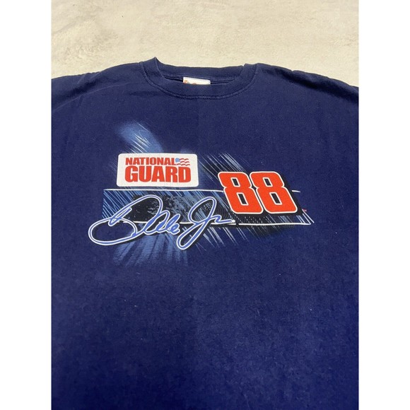 Vtg Y2K Dale Earnhardt Jr #88 National Guard NASCAR Navy Blue T-shirt Size Large - Picture 2 of 8